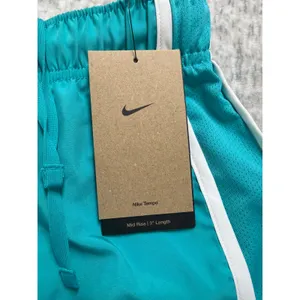 Nike Tempo Womens Running Shorts Teal‎ Blue White Mid Rise 3 Inch Size XS NWT thumbnail 3