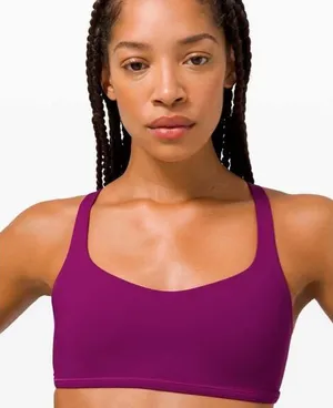 Lululemon Free To Be Bra in Deep Fuchsia Size 4 thumbnail 1