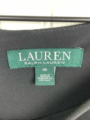 Lauren Ralph Lauren Georgette Ruffle Long-Sleeve Sheath Cocktail Dress Size 16 thumbnail 6