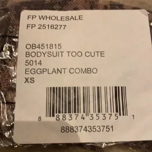 Free People Lace Bodysuit Too Cute to Handle Plunge Lingerie Sexy, Purple XS thumbnail 8