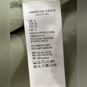 American Eagle Outfitters Satin Cowl Neck Midi Dress Sage Green Large Spring thumbnail 7