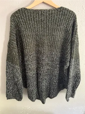 Papillon Olive Marled Scoop Neck Pullover Casual Comfy XXL Fall thumbnail 4