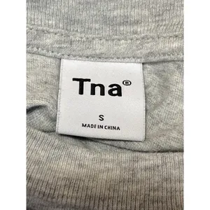 Aritzia TNA Women's Gray Long Sleeve Crew Neck Boxy Cropped Sweatshirt Top Sz S thumbnail 5