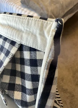 Navy and White J Crew Checkered Tailored Slacks thumbnail 7