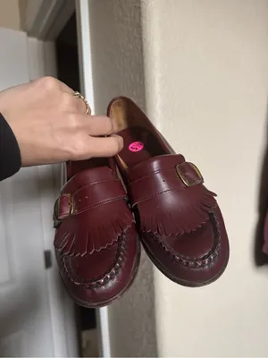 Weejuns Gh Bass Kiltie Fringe Leather Loafers in Burgundy Red‎ Moccasin thumbnail 2