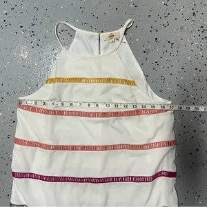 Entro Striped Sleeveless Shift Dress High Neck Colorful Preppy Spring Womens S‎ thumbnail 12