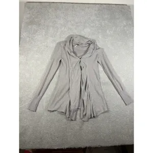 FREE PEOPLE Tan Tunic Cardigan Wrap Sweater Size‎ XS thumbnail 4