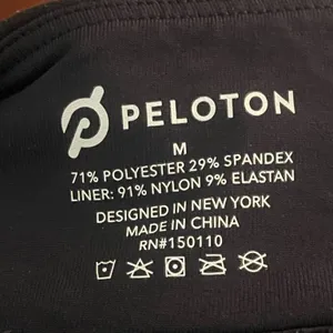 Peloton Women’s Black Logo Sports Bra with Colorful Criss Cross Straps Active thumbnail 7