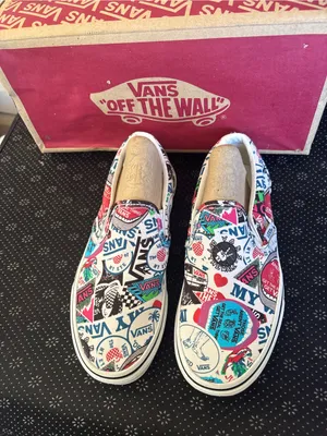 Vans Slip-On Sneakers in Multi-Color Sticker Print thumbnail 7
