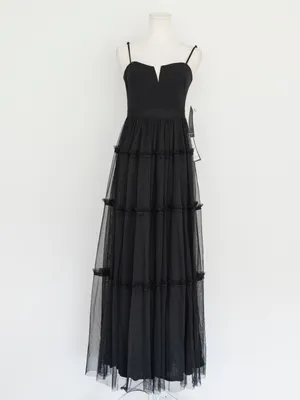 Adrianna Papell - Ruffle Tiered Mesh Sleeveless Gown thumbnail 2