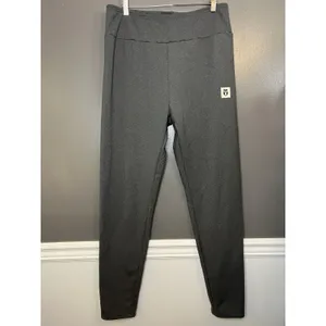 Fleece Lined Leggings Womens 2XL Gray High Rise Stretch Ankle Pants Owl Cozy thumbnail 2