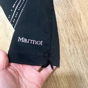 Marmot | Women's Black‎ Gray Athletic Workout Capri Cropped Leggings, Size L thumbnail 4