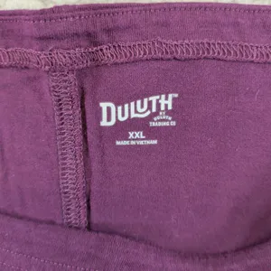 Duluth Trading Co Womens XXL Purple 100% Cotton 3/4 Sleeve Boat Neck Tunic Top‎ thumbnail 3