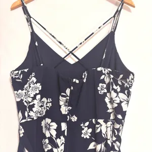 Premier Amore Floral Maxi Dress Womens L Navy Wedding Elegant Cocktail Party‎ thumbnail 5