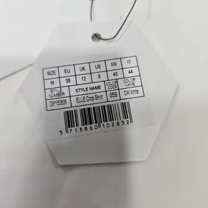 OW Collection Bella Crop Shirt in White Size M thumbnail 7