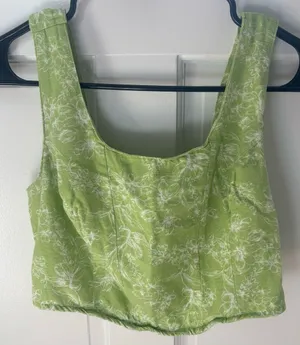 Midnight Sky Floral Green Top thumbnail 1