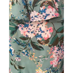 Lauren Conrad Dress Boho Fairy Green Floral Ruffle Layered Cinched Waist SZ SM thumbnail 9