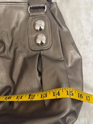 Mondani Metallic Pewter Hobo with Silver Accents Shoulder Bag Large thumbnail 5