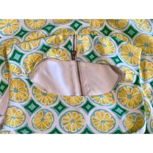 Sail to Sable Lemon Print‎ Sleeveless Shift Dress MEDIUM Diamond Colorful thumbnail 9