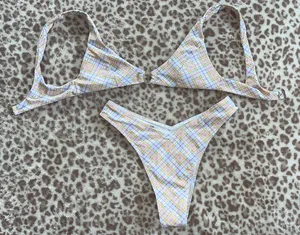 Shein Bikini Set Plaid thumbnail 1