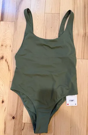 Zara NWT one piece swim suit! Olive green! Size Small! thumbnail 1