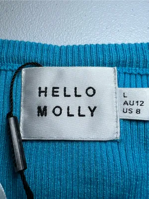 Hello Molly ICY WAVES‎ MIDI DRESS BLUE size large thumbnail 5