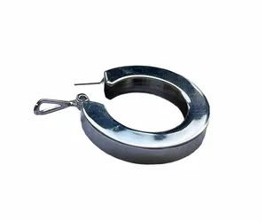 Chunky Silver Hoop Earrings thumbnail 2