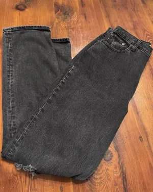 Abercrombie 90's Straight Ultra High Rise Curve Love Jeans Black Size 28 thumbnail 7
