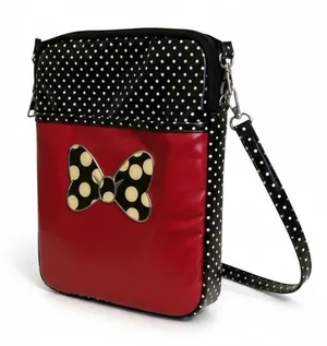 Disney Parks D-Tech Minnie Mouse Bow & Polka Dot Crossbody Tablet Bag thumbnail 1