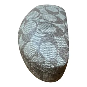 Coach Signature C Khaki Brown Hard Clamshell Eyeglass Sunglasses Case Canvas thumbnail 5