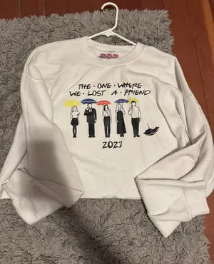 Friends themed cropped crewneck White thumbnail 1