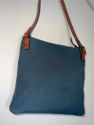 Dooney & Bourke Navy Crossbody with Brown Trim thumbnail 3