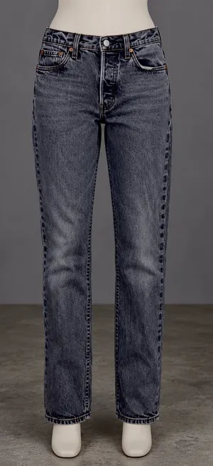 Levi’s 501S Women’s Jeans 28x28 Gray Black Wash Straight Leg Button Fly thumbnail 1