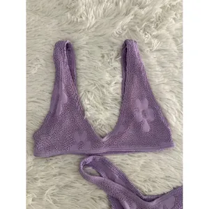 Bond-Eye Lavender Floral Scout Bikini Top & Scene Bikini Bottoms Set One Sz NWOT thumbnail 2