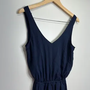 Show Me Your Mumu Kendall Maxi Dress Navy Blue V-Neck Deep‎ Back Gown Small thumbnail 4