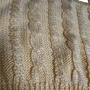 Unique Vintage 90s Vintage E.V. Ltd Pale Yellow Cable Knit Cami Top Acrylic Sweater Tank Med thumbnail 4