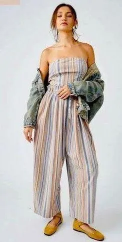 Roaming shores one piece free people Nwt designer strapless revolve boho spring thumbnail 1