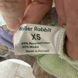 Roller Rabbit Jacket XS Hooded Floral Green Purple Fairy Kidcore Twee Soft Girl thumbnail 6