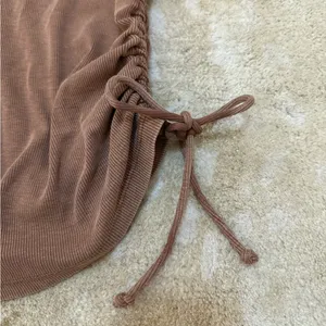 Pilcro Anthropologie brown ruched side tie tank top women’s size XXS thumbnail 6