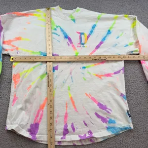 Disney Parks Spirit Jersey Disneyland Resort Neon Rainbow Tie Dye Size M thumbnail 3