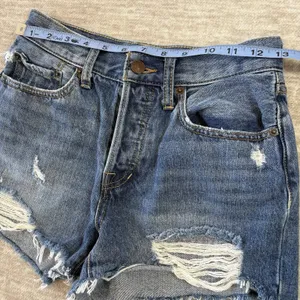 We the Free People Shorts Womens 26 Denim Mid Rise‎ Boho Beach Summer Coastal thumbnail 8