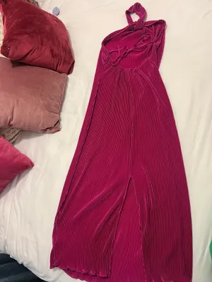 Fuchsia pink maxi dress thumbnail 5