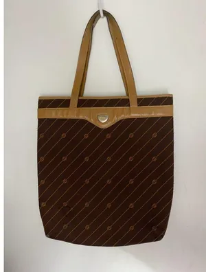 GUCCI Vintage XL Tote Bag in Canvas Fabric w/ thumbnail 2