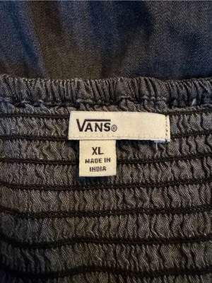 Vans Charcoal Gray Zip-Front Mini Sundress xl thumbnail 10