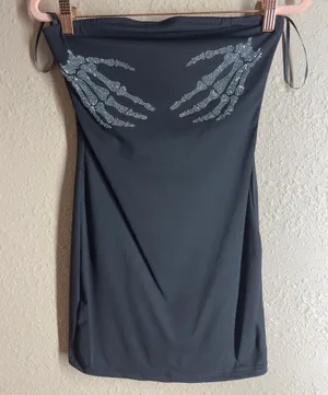 Boutique Black mini dress Halloween costume thumbnail 1
