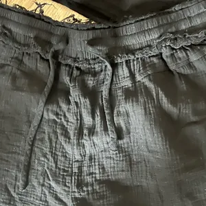 Black All Cotton Black Crop Top and Shorts for Women Size XL thumbnail 2