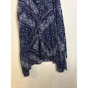 Gap Dress Womens XS Navy Blue White Bandana Paisley Sleeveless‎ Midi Tie Waist thumbnail 2