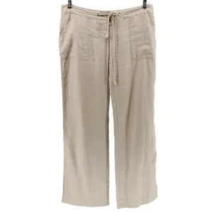 Y2K‎ Juicy Couture Tan 100% Linen Pants Coastal Resort Travel Capsule S thumbnail 2