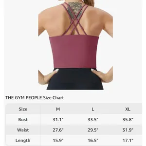 THE GYM PEOPLE Cross Back Sports Bra Size XL New With Tag thumbnail 4