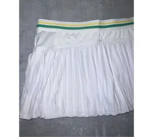 Women’s Stella McCartney Adidas Tiered Tennis Skort White 44 Green Yellow thumbnail 12